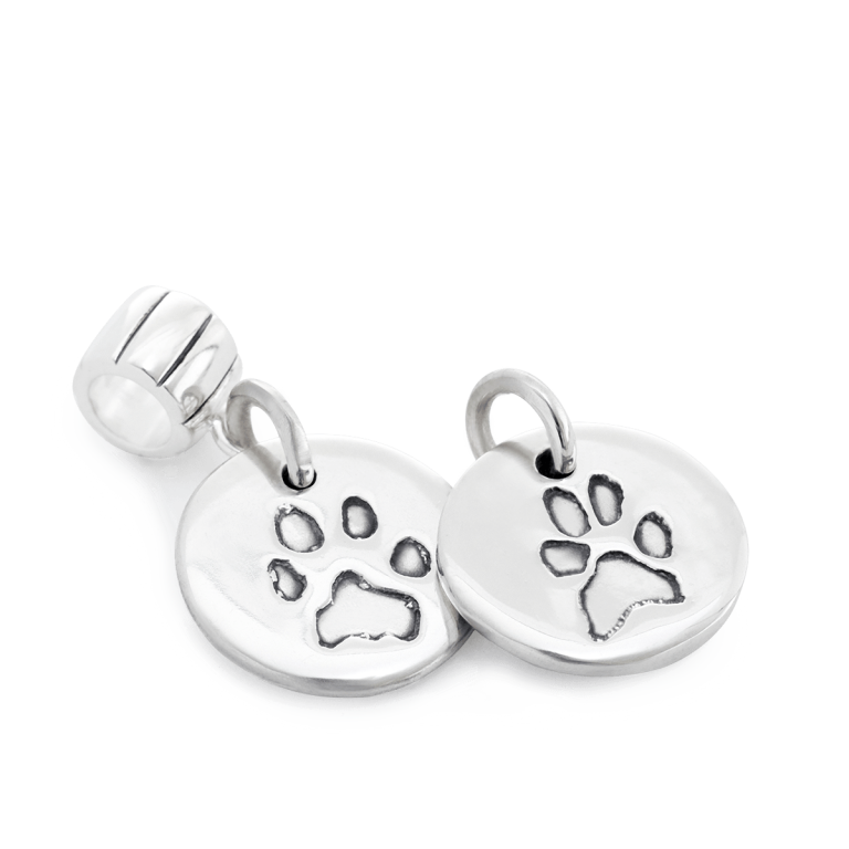 Silver Pet Prints Charm | Lawnswood Pet Cremations