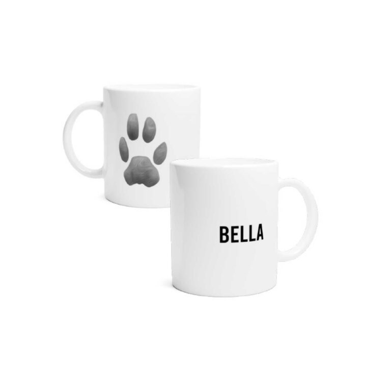 Pet Paw-trait Paw Print Mug | Lawnswood Pet Cremations